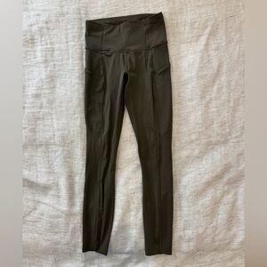 Lululemon. Size 2. High-Waist Olive Green Active Leggings